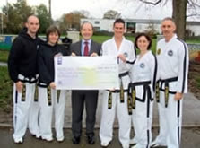 Presenting the cheque for €10,000